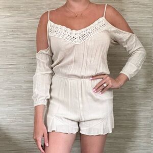 Urban outfitters beige romper xs